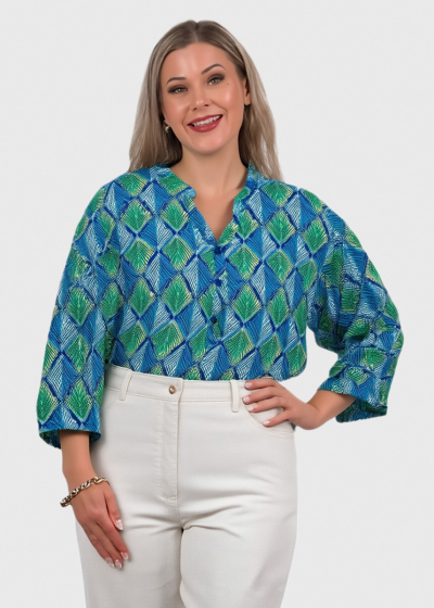 Shin Plus Size buttoned blouse