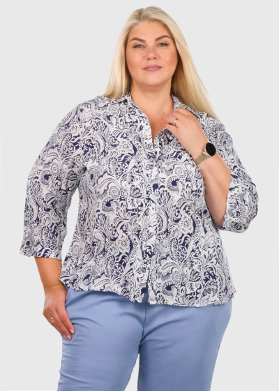 Kira Plus Size printed blouse