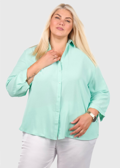 Alina Plus Size mint blouse