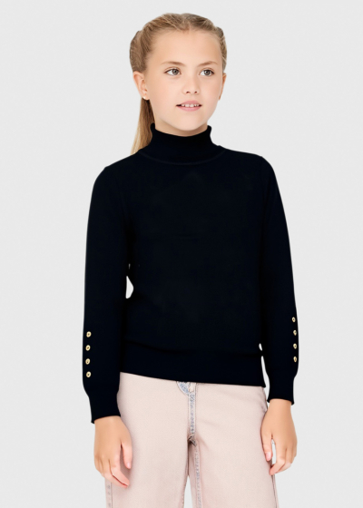 Satria black high neck sweater
