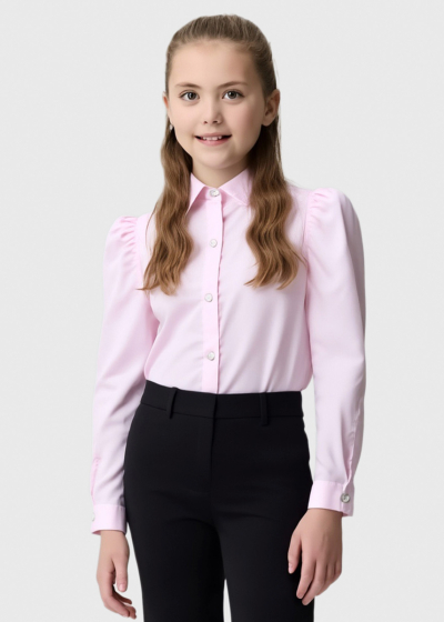 Satine pink long sleeve blouse