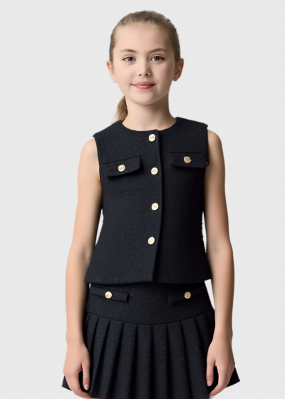 Ranita black buttoned suit