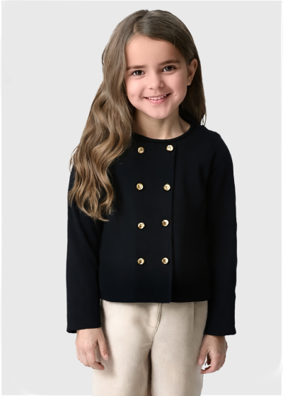 Ramilya black buttoned blazer