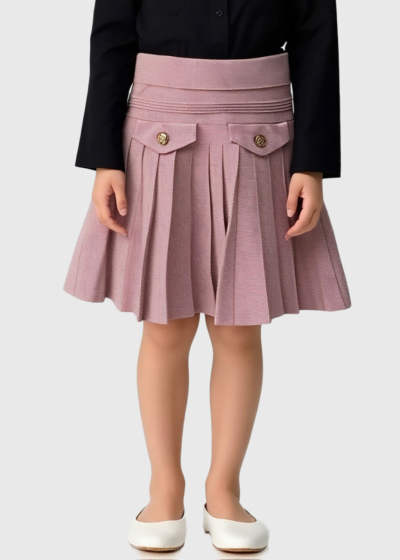 Rika pink pleated skirt