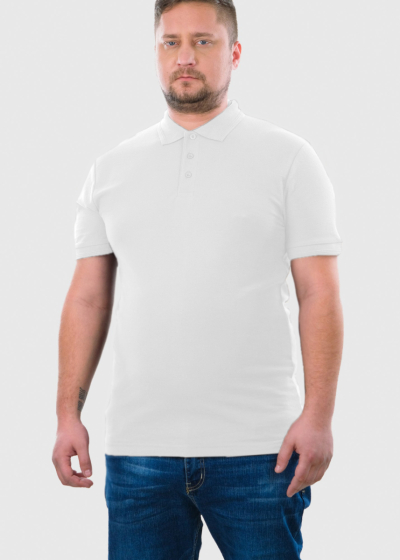 Berkant Lielo Izmēru balts polo krekls