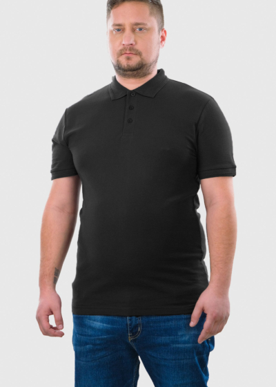 Berkant Lielo Izmēru melns polo krekls