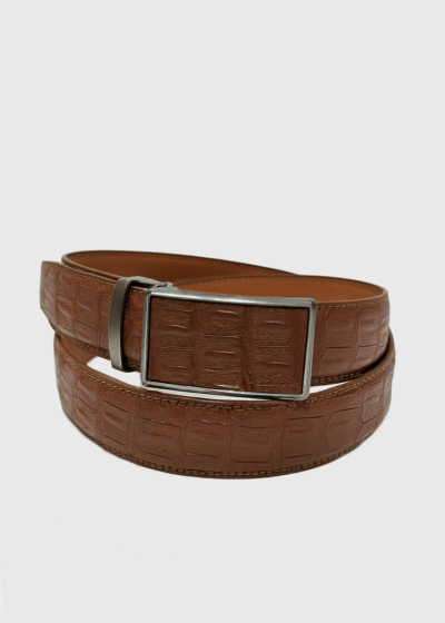 Timur brown textured belt