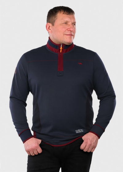 Loren dark blue zipped sweater