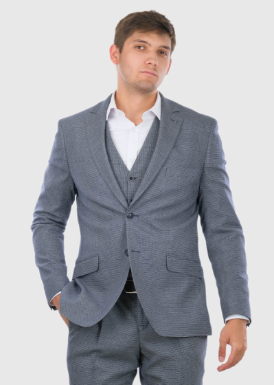 Franco Slim fit blue woolen men's suit