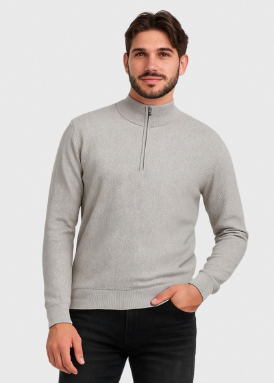 Loren grey zipped sweater