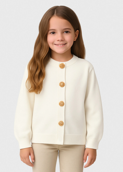 Lalisia white cardigan buttoned