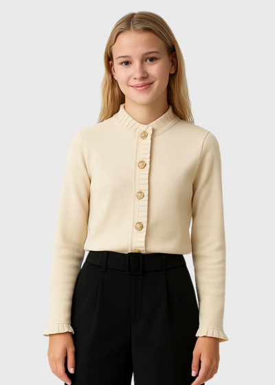 Lotus beige buttoned sweater