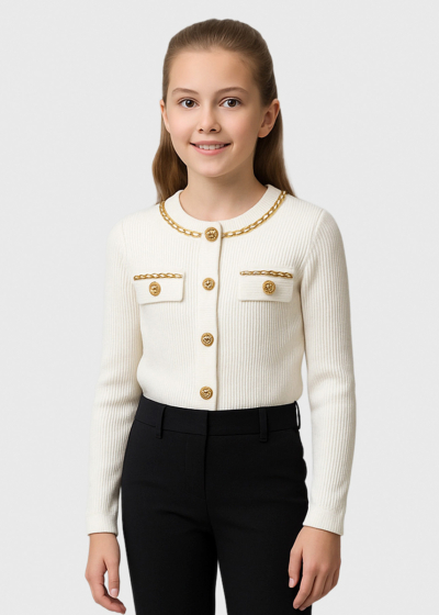 Lodi white knitted sweater