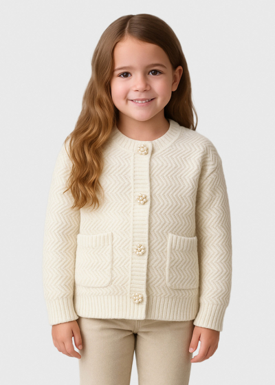 Lavinia beige cardigan with pockets