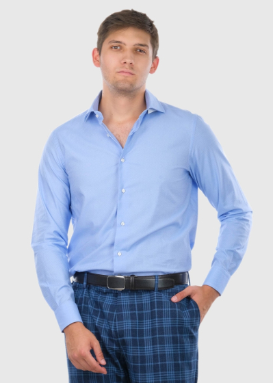 Dalmasio Slim Fit мужская голубая рубашка
