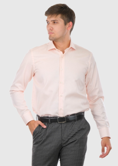 Costanzo Slim Fit мужская персиковая рубашка