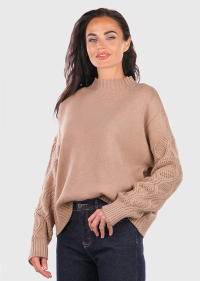 Kamilya light brown knitted sweater
