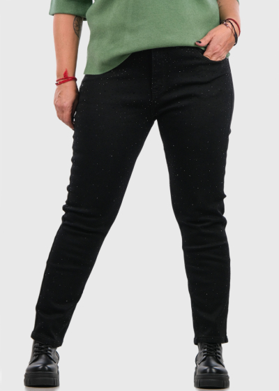Kamili black jeans with rhinestones