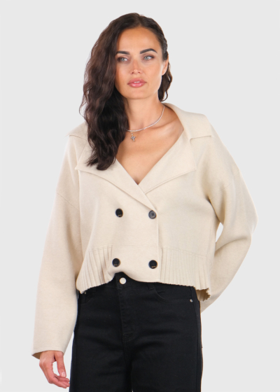 Kristína белый кардиган на пуговицах