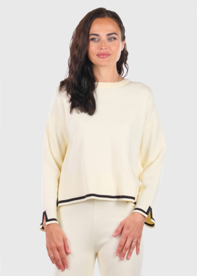 Kiona white suit with side cuts 