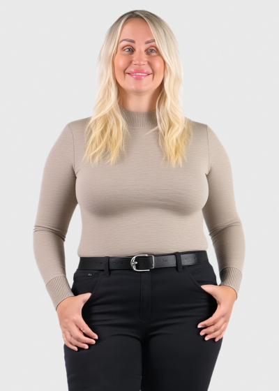 Katolina beige women's turtleneck