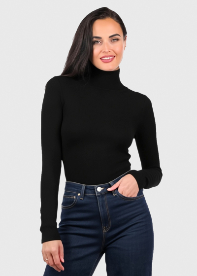 Katia black high neck turtleneck