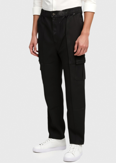 Keith black pants with patch pockets