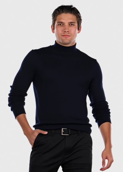 Julia dark blue men's turtleneck