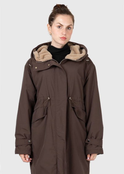 Joana brown drawstring jacket