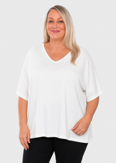 Janine white oversized blouse