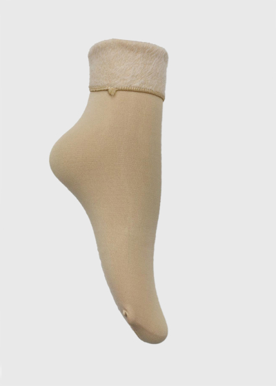 Janis beige women's warm socks