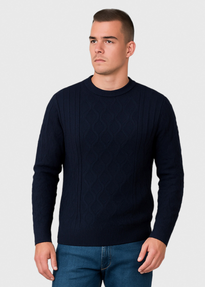 Dark blue textured sweater