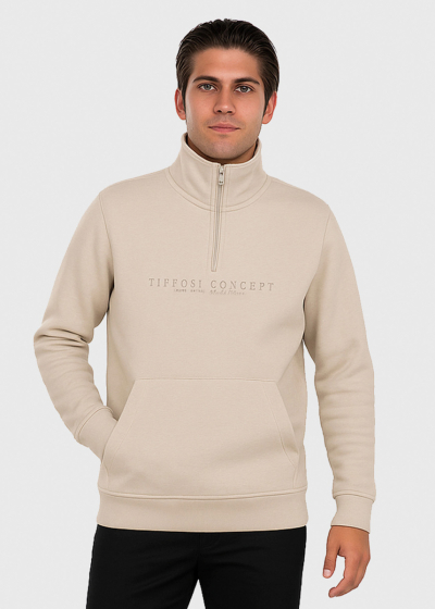 Beige zipped sweatshirt 