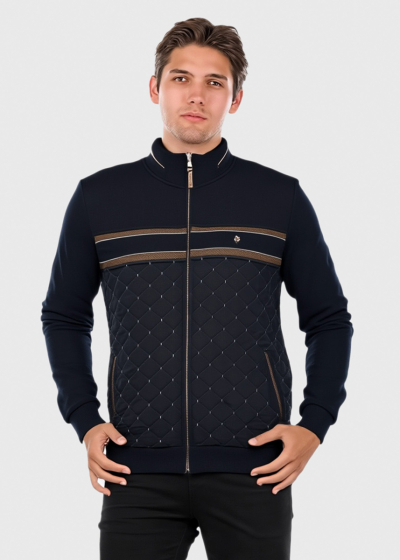 Jeff темно-синяя кофта на молнии