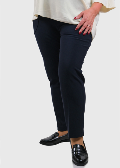 Jeta Plus Size dark blue women's pants with insulation