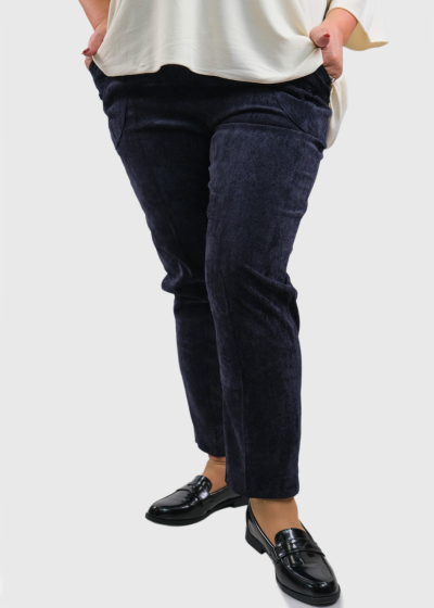 Jarda Plus Size dark blue women's pants