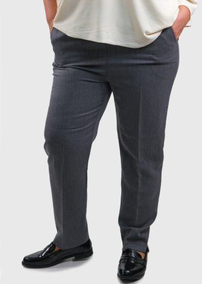 Julieta Lielo izmēru pelēkas sieviešu bikses