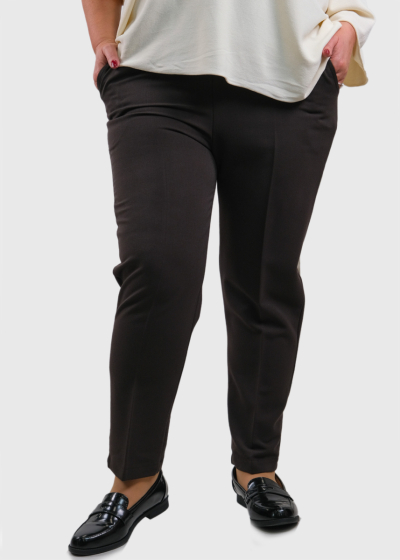 Julieta Plus Size dark brown women's pants