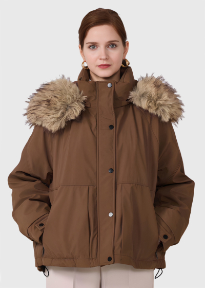 Larbi brūna īsa jaka