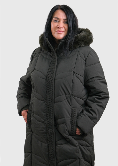 Mia Lielo izmēru haki gara jaka