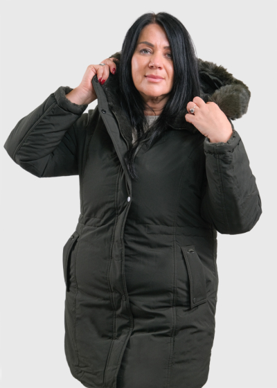 Marise Lielo izmēru haki divpusēja jaka 