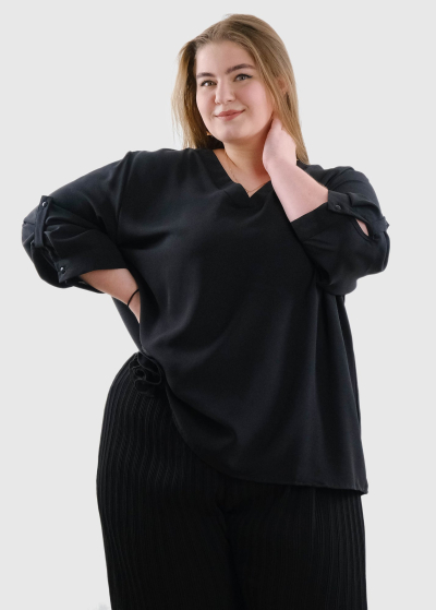 Feliciana Plus Size black womens blouse