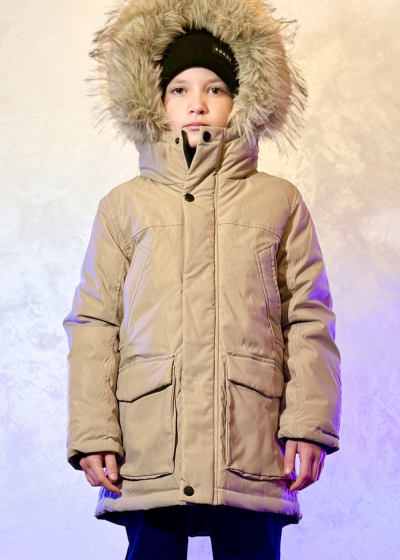 Enes beige jacket with patch pockets