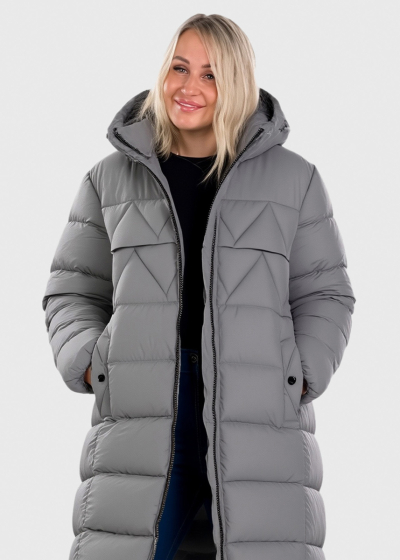 Elena Lielo izmēru pelēka pagarināta jaka