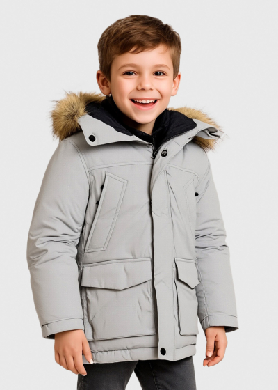 Emmo grey jacket with patch pockets