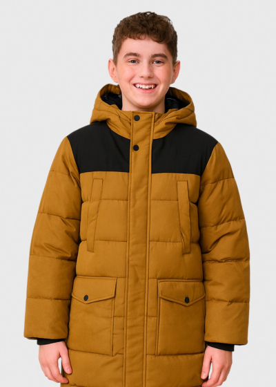 Emiliano light brown longline jacket