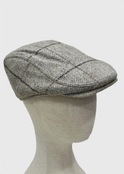 Erkan beige checkered cap
