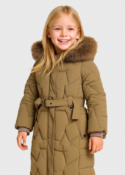 Edina бежевая удлиненная куртка 