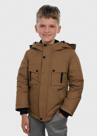 Eliy brown jacket with patch pockets