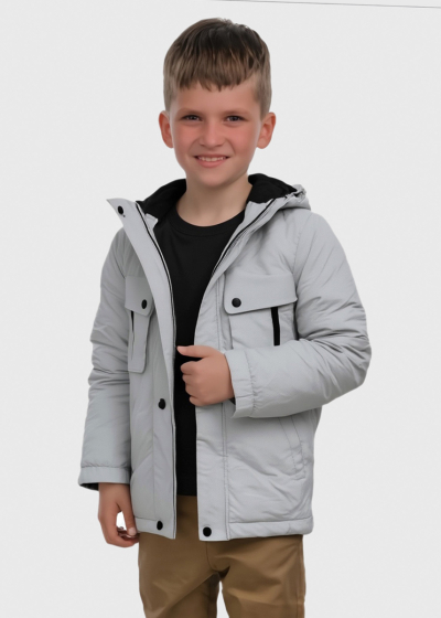 Eliy light grey jacket with patch pockets